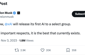 马斯克XAI产品11月4日重磅推出，号称世界上最强人工智能